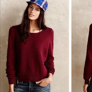 Anthropologie Moth Side Zipper Sweater Size Small